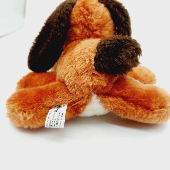 Wallace Berrie Plush Dog 1979 Brown Shredded Nut Shells - Picture 3 of 12